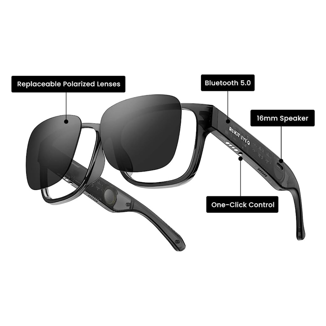 Rokit Eye Q Smart Glasses - Amber Brown