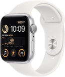 Apple Watch SE GPS + Cellular Aluminum 44mm (2nd gen) Silver + White Strap-2