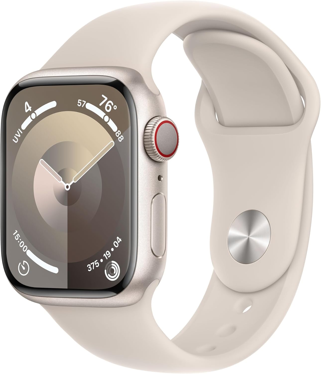 Apple Watch Series 9 GPS + Cellular 45mm Aluminum Starlight Case + Starlight Strap