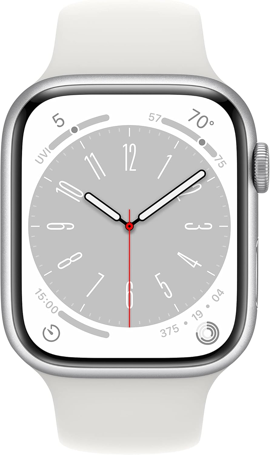 Apple Watch Series 9 GPS + Cellular 41mm Aluminum Silver Case + White Strap