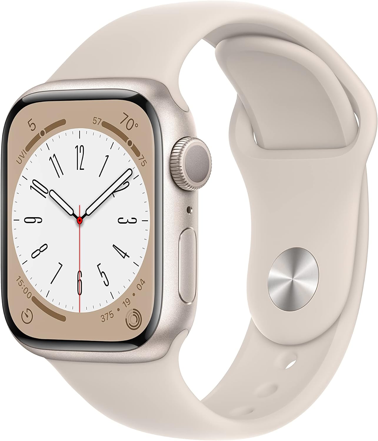 Apple Watch Series 8 GPS + Cellular 41mm Aluminum Starlight Case + Starlight Strap